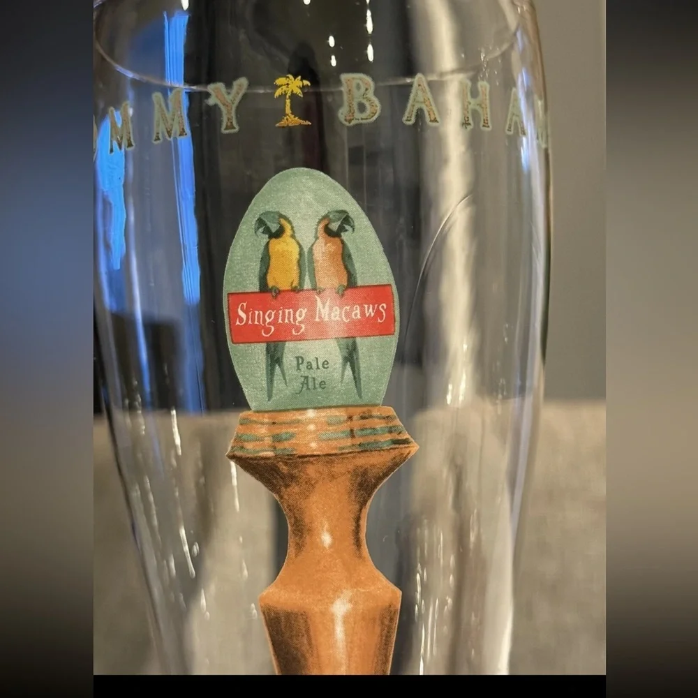 Tommy Bahama Colorful Beer Tap Handle Glass Set